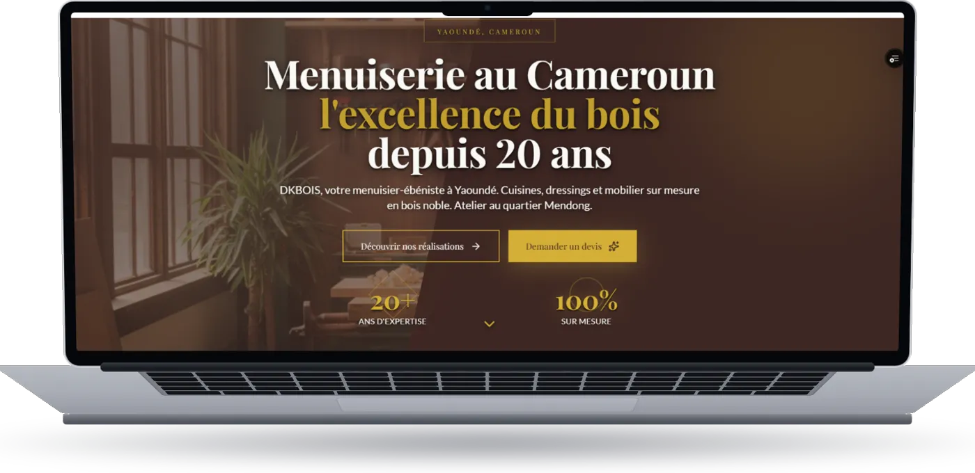 DKBois - Menuiserie & Ebenisterie sur ordinateur portable