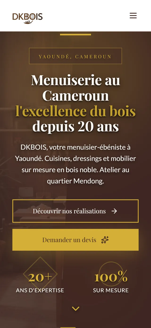 FDKbois sur téléphone