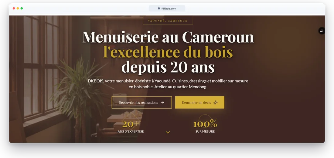 Capture du site FDKbois