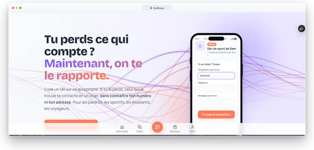 Capture du site Find It Now