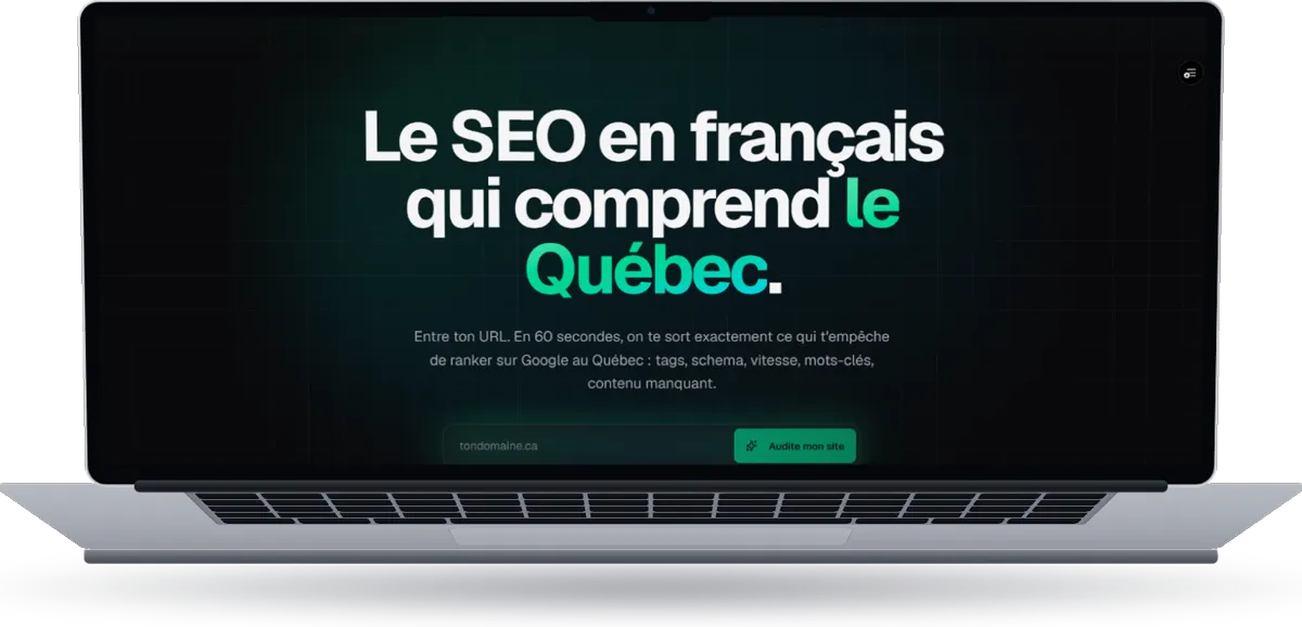 Gridar, autre écran de l'application, sur ordinateur portable
