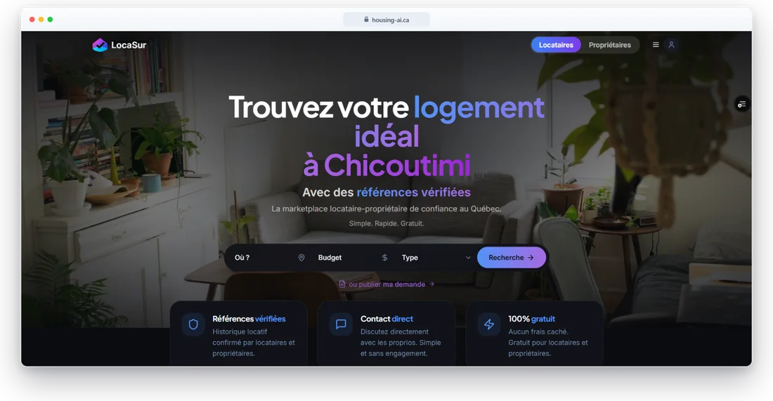 Capture du site LocaSur
